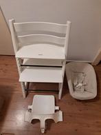 Complete stokke tripp trapp kinderstoel wit., Kinderen en Baby's, Kinderstoelen, Ophalen of Verzenden, Zo goed als nieuw, Meegroeistoel