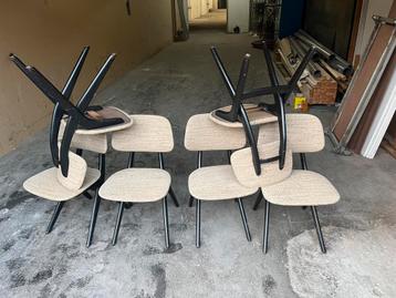 6 Teefffelen Webe schaarstoel Bieden vintage teak beschikbaar voor biedingen