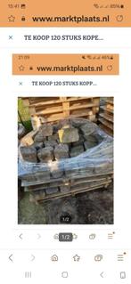 TE KOOP 120 STUKS KOPERSLAKKEIEN, Tuin en Terras, Tegels en Klinkers, Ophalen, Gebruikt, Beton, Klinkers