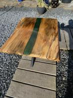 epoxy tafel schaaldelen boomschijven salontafel bijzettafel, Huis en Inrichting, Tafels | Salontafels, 50 tot 100 cm, Rond, Nieuw