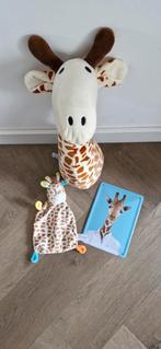 Giraffe Decoratie Set - Knuffel, Doekje & Plaat, Ophalen of Verzenden, Zo goed als nieuw, Overige typen