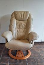 Draaifauteuil leer, Huis en Inrichting, Ophalen, Gebruikt, 75 tot 100 cm, Leer