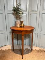 Antieke oude wijn bijzet tafel rond IL Fienile landelijk, Minder dan 55 cm, Rond, Nieuw, Ophalen of Verzenden