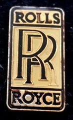 Rolls Royce pin- goudkleur-zwart, Verzamelen, Verzenden, Gebruikt, Transport, Speldje of Pin