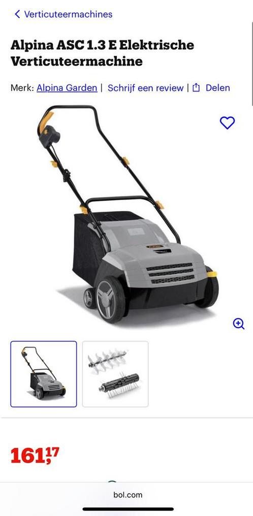 Alpina stiga ASC 1.3 E Elektrische Verticuteermachine nieuw, Tuin en Terras, Verticuteermachines, Nieuw, Elektrisch, Ophalen of Verzenden