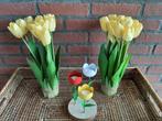 Tulpen decoratie en waxinelicht houder., Ophalen of Verzenden, Zo goed als nieuw