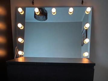 Make-up spiegel hollywood mirror 95x60 dimbaar 3 tinten wit beschikbaar voor biedingen