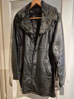 Leren Winterjas Zwart Maat L, Ophalen of Verzenden, Gedragen, Zwart