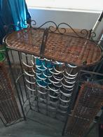 Wijnrek met riet, Huis en Inrichting, Woonaccessoires | Wijnrekken, Ophalen, 15 tot 25 flessen, Zo goed als nieuw, 75 cm of meer