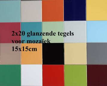 wandtegels , Pakket van 40 tegels,15x15cm, €35,00 en €40,00, beschikbaar voor biedingen