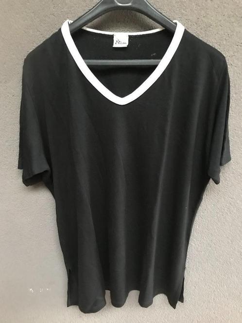 Miss Etam shirt zwart 52, Kleding | Dames, Grote Maten, Zo goed als nieuw, Shirt of Top, Zwart, Ophalen of Verzenden