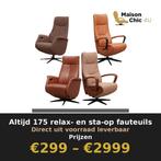 Veel voorraad veel voordeel! Prachtige staop- relaxfauteuils, Huis en Inrichting, Ophalen, Leer, Nieuw, 75 tot 100 cm