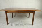 Vintage verstelbare salontafel, Ophalen, 100 tot 150 cm, 50 tot 75 cm, Metaal