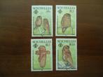 Vogel + Audubon uilen Seychellen1985, mi. 575-78 postfris, Postzegels en Munten, Postzegels | Thematische zegels, Ophalen of Verzenden
