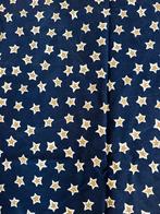 Kerst Tafelkleed Blauw/Wit met Gouden Sterren + Strik, Hobby en Vrije tijd, Stoffen en Lappen, Blauw, 120 cm of meer, Ophalen of Verzenden