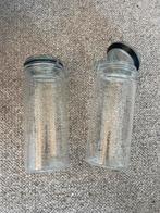 Twee glazen voorraadpotten, Ophalen, Gebruikt, Glas, Pot, Bus of Blik