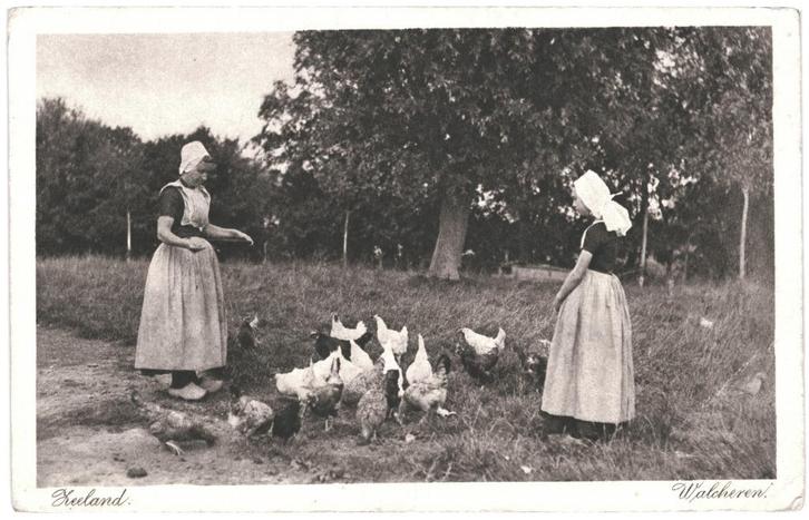 700492 Walcheren Zeeland Klederdracht 1919 Gelopen met post, Verzamelen, Ansichtkaarten | Nederland, Gelopen, Zeeland, Voor 1920