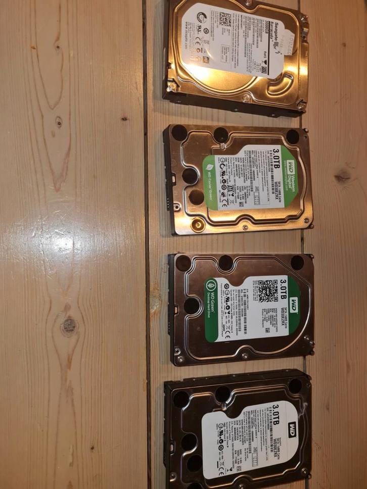 4x 3TB Harde Schijven - HDD Bieden of ruilen, Computers en Software, Harde schijven, Gebruikt, Desktop, Intern, HDD, SATA, Ophalen of Verzenden