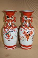 Stel antiek Japanse Kutani vazen gemerkt, Antiek en Kunst, Ophalen of Verzenden