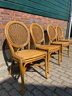 Rotan stoelen 4x, Huis en Inrichting, Stoelen, Ophalen, Zo goed als nieuw, Bruin, Vier