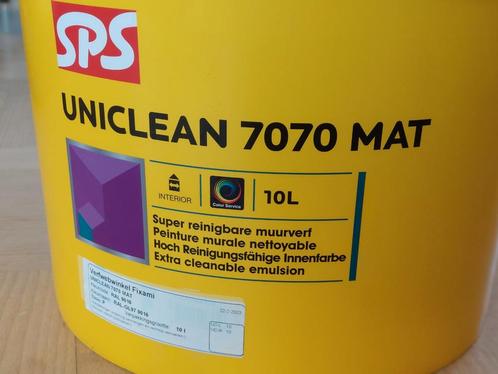 SPS muur en plafond verf, Uniclean7070 & Unitex4040, RAL9016, Doe-het-zelf en Verbouw, Verf, Beits en Lak, Nieuw, Verf, Wit, Ophalen