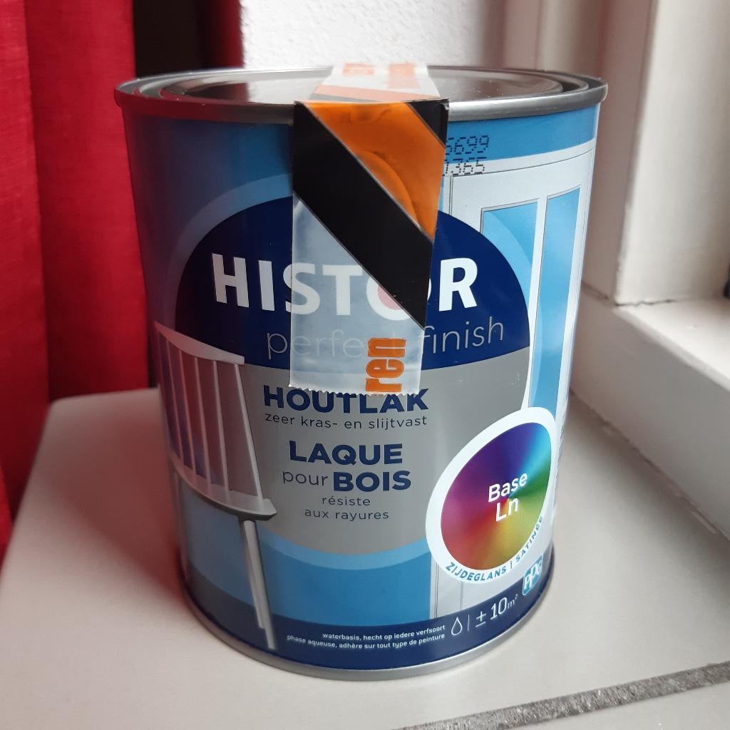 Histor houtlak lichtblauw zijdeglans 0,75 l., Blauw, Nieuw, Ophalen of Verzenden, Lak