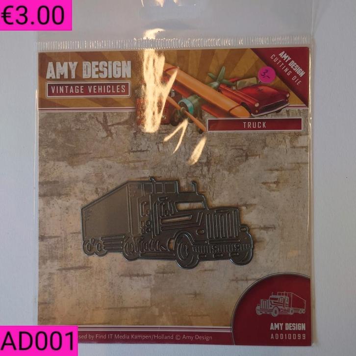 Snijmallen Amy Design, Hobby en Vrije tijd, Kaarten | Zelf maken, Zo goed als nieuw, Pons of Mal, Overige thema's, Ophalen of Verzenden