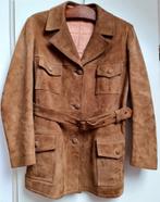 Jas jack geitenleer suède leer jaren 70 maat 44 uniek mooi, Ophalen, Verha, Bruin, Maat 42/44 (L)