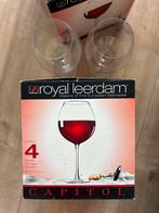 Royal Leerdam Ronda Royal - 7 Rode Wijnglazen, Huis en Inrichting, Glas of Glazen, Gebruikt, Ophalen of Verzenden, Glas