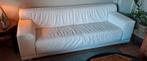 Lederen bank met pocketvering, merk Topform, Huis en Inrichting, Banken | Bankstellen, Ophalen, Gebruikt, Rechte bank, Leer