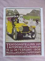 Poster tentoonstelling van automobielen en rijwielen 15 tot, Verzamelen, Posters, Nieuw, Ophalen of Verzenden, A1 t/m A3, Vierkant