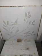 Gegraveerde ruit met vogelmotief, Ophalen, Minder dan 50 cm, Gebruikt, Minder dan 100 cm