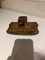 Antieke Houten Briefhouder/Inktpot Bureau Accessoire Decorat, Ophalen of Verzenden