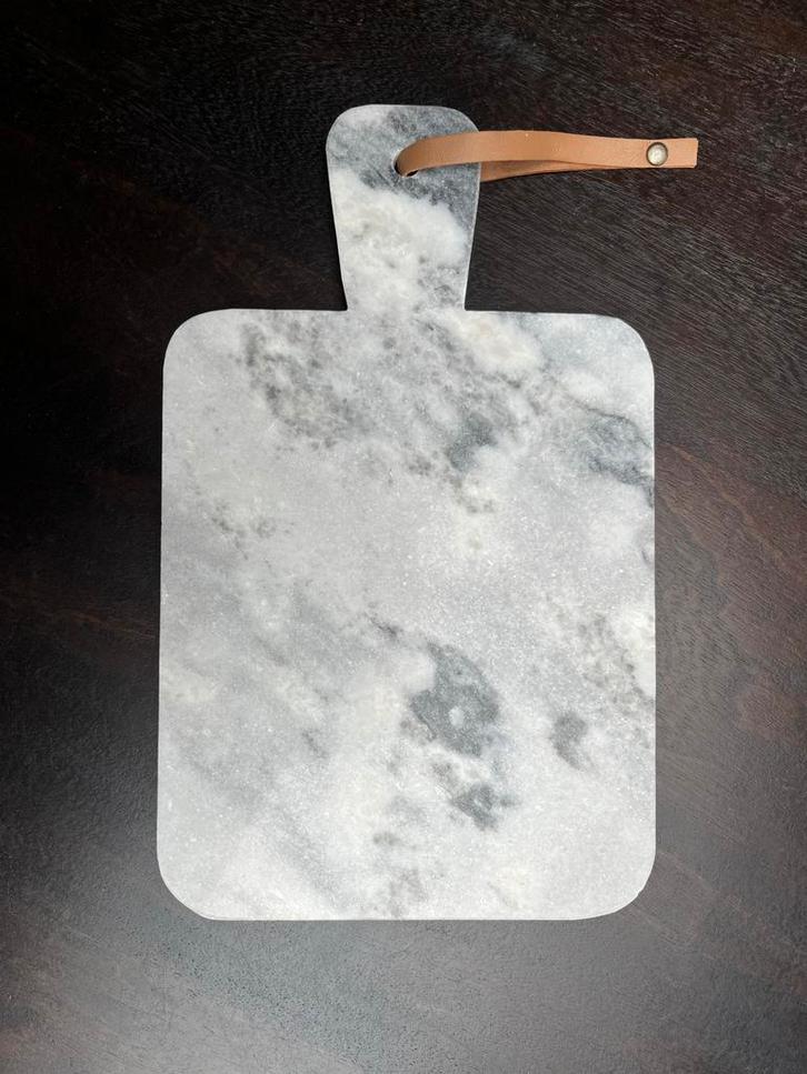 Echt marmeren serveerplank/snijplank grijs, Huis en Inrichting, Woonaccessoires | Dienbladen, Zo goed als nieuw, Overige materialen