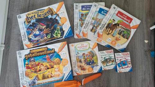Tiptoi compleet pakket, pen, 4 boeken, 4 spellen,, Kinderen en Baby's, Speelgoed | Educatief en Creatief, Gebruikt, Ophalen