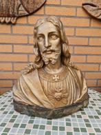 Grote gipsen buste van Jezus, Antiek en Kunst, Antiek | Religie, Ophalen