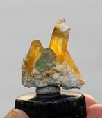 groene FLUORIET met KWARTS uit Erongo in NAMIBIE, Ophalen of Verzenden, Mineraal