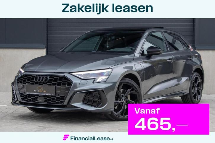 Audi A3 Sportback 40 TFSIe S Comp. S3 PANO B&O S line Camera, Auto's, Audi, Bedrijf, Lease, Financial lease, A3, ABS, Achteruitrijcamera