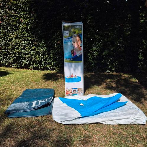 Intex zwembad met pomp en accessoires, Tuin en Terras, Zwembaden, Zo goed als nieuw, Minder dan 80 cm, 200 tot 400 cm, Rechthoekig