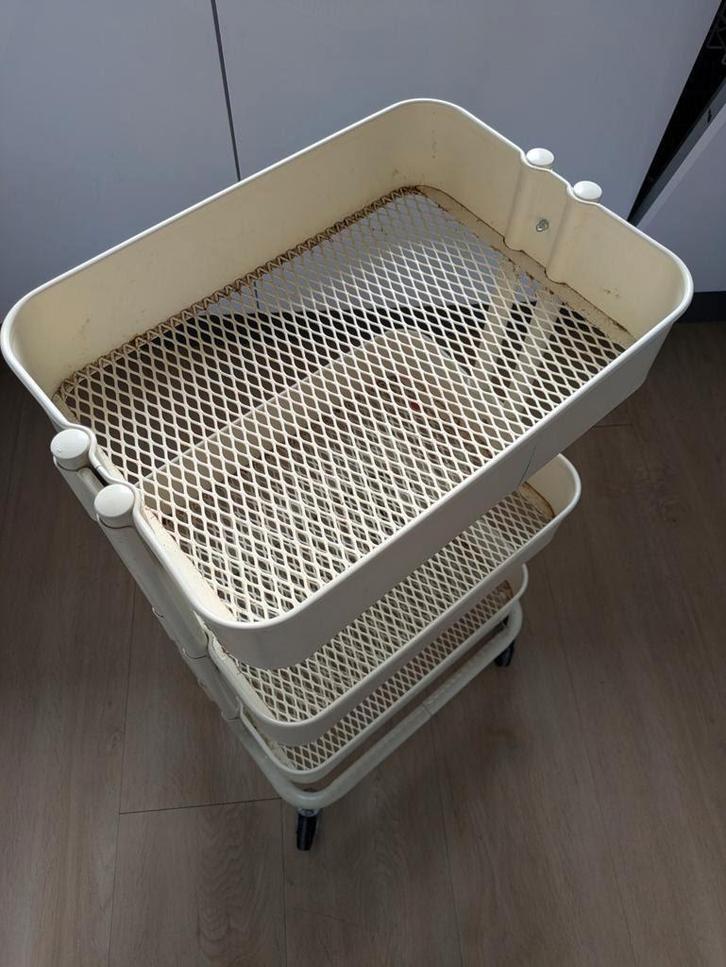 Ikea Raskog crème, Huis en Inrichting, Woonaccessoires | Krantenbakken en Lectuurbakken, Gebruikt, Ophalen