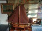 OUD EIGEN BOUW HOUTEN GIGANTISCH ZEILSCHIP 125X120X23 CM, Ophalen, Gebruikt, Eigenbouw, Reeuwijk