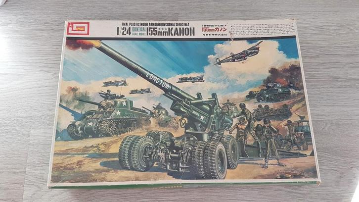 Imai 1/24 155mm Long Tom  zeldzame kit!, Hobby en Vrije tijd, Modelbouw | Auto's en Voertuigen, Nieuw, Overige typen, Groter dan 1:32