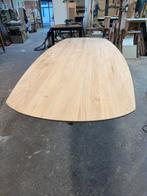 Massief eiken deens ovale eettafel, Huis en Inrichting, Ophalen, 100 tot 150 cm, 200 cm of meer, Zo goed als nieuw