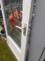 zeer  nette hardhouten achterdeur met dubbel glas, Doe-het-zelf en Verbouw, Deuren en Horren, Gebruikt, Ophalen of Verzenden, 200 tot 215 cm