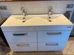 Badkamer meubel 120 cm breed met 2 kraangaten, Ophalen, Gebruikt, 100 tot 150 cm, Minder dan 100 cm