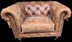 Chesterfield club fauteuil vintage leer + BEZORGING GRATIS