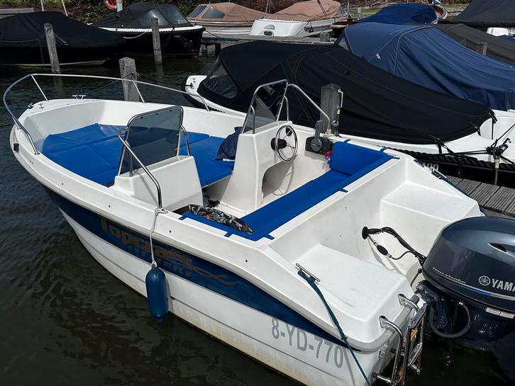 Topcraft Family 465 met 50pk Yamaha motor, Watersport en Boten, Motorboten en Motorjachten, Gebruikt, Polyester, Tot 6 meter, Benzine