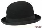 bijzondere Vintage Bolhoed Lonconito hardtop zwart vilt 56, Ophalen of Verzenden, Gebruikt, Handschoenen, Hoed of Pet