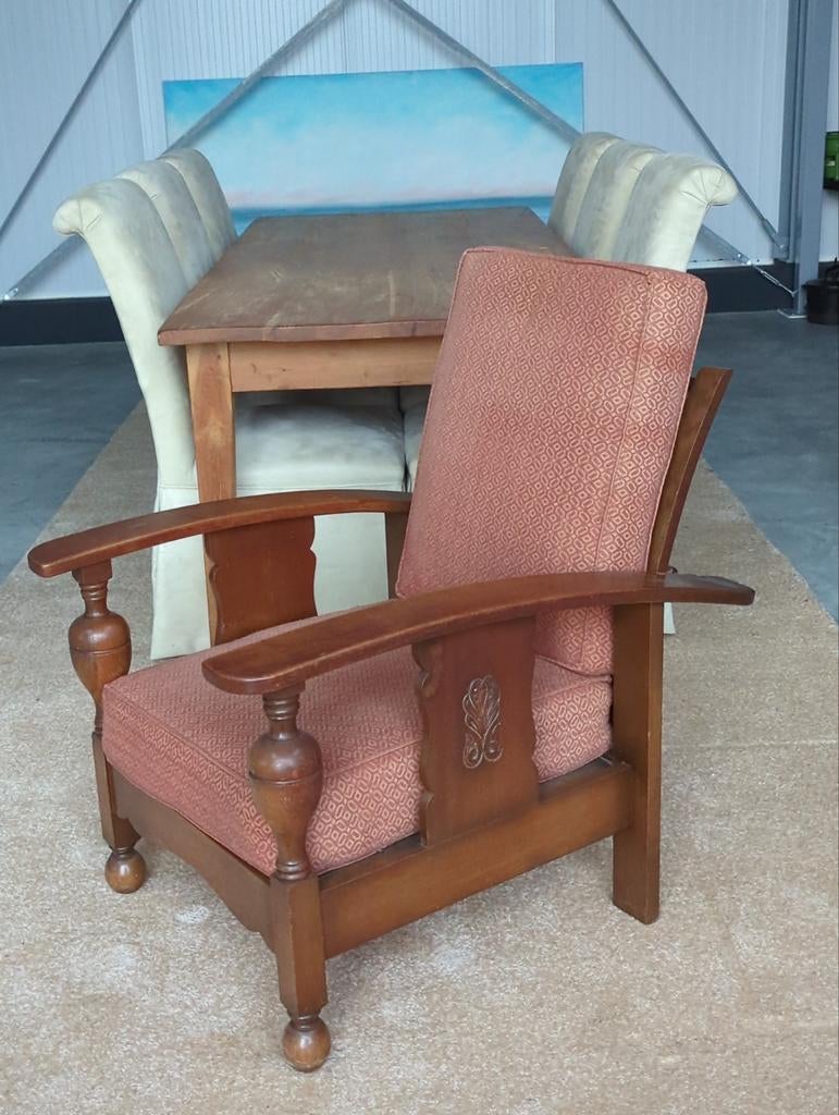 Antieke rookstoel., Antiek en Kunst, Antiek | Meubels | Stoelen en Banken, Ophalen
