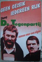 De Tegenpartij 'Geen Gezeik Iedereen Rijk' Metaal 20X30 CM, Verzamelen, Ophalen of Verzenden, Nieuw, Poster, Artwork of Schilderij